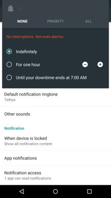 Fotografía - [Android 5.1 Feature Spotlight] volume Interruptions Menu ajoute: «Jusqu'à la prochaine alarme